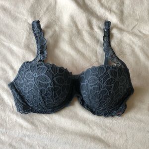 Gray Victoria’s Secret PINK Date Push Up Bra